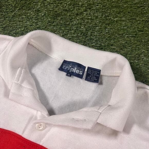 Vintage Striped Longsleeve Polo Sweater - Picture 3 of 3